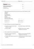 Nursing: Review Nursing Theory Exam  Questions and Answers Updatd