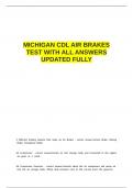 MICHIGAN CDL AIR BRAKES TEST WITH ALL ANSWERS UPDATED FULLY