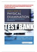 TEST BANK: SEIDEL'S GUIDE TO PHYSICAL EXAMINATION 9TH EDITION 