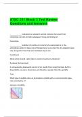 ATSC 231 Block 3 Test Review Questions and Answers