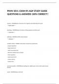 PNVN 1811: EXAM #1 A&P STUDY GUIDE QUESTIONS & ANSWERS 100% CORRECT!!