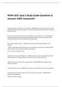  PNVN 1811 Quiz 2 Study Guide Questions & Answers 100% Answered!!