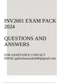 INV2601 Exam pack 2024(Fundamentals of Investment)