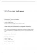 ECS final Exam Study Guide Questions and Answers