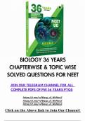 Biology neet 35 years pyqs with solution explaination