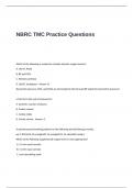 NBRC TMC Exam  Practice Questions and Answers