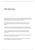 RRT TMC Exam Questions and Correct Answers