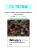 Introduction to Philosophy Classical and Contemporary Readings 8th Edition Perry Test Bank