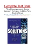 A Small Scale Approach to Organic Laboratory Techniques 4th Edition Pavia Solutions Manual