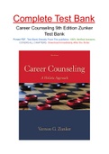 Career Counseling 9th Edition Zunker Test Bank