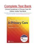 Clinical Guidelines in Primary Care 4th Edition Hollier Test Bank