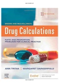 Brown and Mulholland’s Drug Calculations 11th Edition Tritak Test Bank