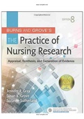 Burns and Grove’s The Practice of Nursing Research 8th Edition Gray Test Bank