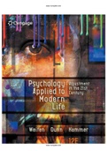 Psychology Applied to Modern Life Adjustment in the 21st Century 12th Edition Weiten Test Bank