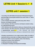 LETRS Unit 1 - Sessions 1 - 8 & LETRS Unit 1 - 8 Assessments BUNDLED TOGETHER (Questions and Answers )(2022/2023) (Verified Answers)