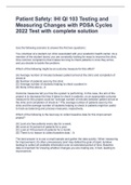 Patient Safety: IHI QI 103 Testing and Measuring Changes with PDSA Cycles 2022 Test with complete solution