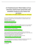 ATI PHARMACOLOGY PROCTORED ACTUAL AND REAL EXAMS WITH QUESTIONS AND ANSWERS COMPLETE SOLUTIONS FOR REVISION (Exam solutions, with updated complete resources for  ATI Exams)