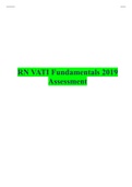 NUR 4445 RN VATI Fundamentals 2019 Assessment Exam (elaborations) 2022