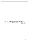Notities/Samenvatting van het vak Sociale Wetgeving 