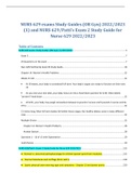 NURS 629 exams Study Guides (OB Gyn) 2022/2023 (1) and NURS 629/Patti’s Exam 2 Study Guide for Nurse 629 2022/2023 (MVU)