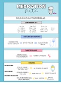 Med Math Cheat Sheet: A Nursing Student Study Guide 