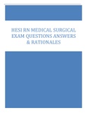 HESI RN MEDICAL SURGICAL  EXAM QUESTIONS ANSWERS  & RATIONALES