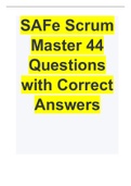  SAFe Scrum Master 44 Questions with Correct Answers