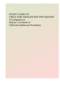 Test Bank For Dulcan’s Textbook of Child and Adolescent Psychiatry 