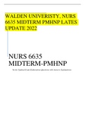 WALDEN UNIVERISTY, NURS 6635 MIDTERM PMHNP LATES UPDATE 2022