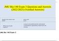 JMU Bio 140 Exam 3 Questions and Answers (2022/2023) (Verified Answers)