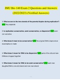 JMU BIO 140 Exam 2 Questions and Answers (2022/2023) (Verified Answers)