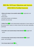 JMU Bio 140 Exam 1 Questions and Answers (2022/2023) (Verified Answers)