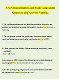 APhA Immunization Self-Study Assessment Questions and Answers 2022 | 100% Verified Answers