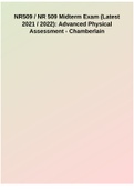 NR509 / NR 509 Midterm Exam (Latest 2021 / 2022): Advanced Physical Assessment - Chamberlain