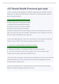 ATI MENTAL HEALTH B & C  2019 PROCTORED EXAM/ATI Mental Health Proctored Exam 2020-A very reliable Study Guide with 100% Correct Q&A.