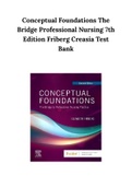 Conceptual Foundations The Bridge Professional Nursing 7th Edition Friberg Creasia Test Bank