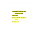 Gerontological Nursing 10th Edition Eliopoulos Test Bank-Latest Version All Chapters Complete-Questions &  Answers Already Graded A