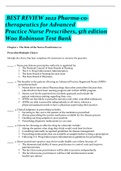  BEST REVIEW 2022 Pharma-co-therapeutics for Advanced  Practice Nurse Prescribers, 5th edition Woo Robinson Test Bank