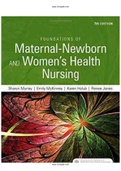 Foundations of Maternal-Newborn and Women’s Health Nursing 7th Edition Murray Test Bank