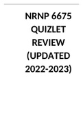 NRNP 6675 QUIZLET REVIEW UPDATED 2022/2023