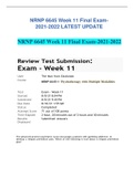 NRNP 6645 Week 11 Final Exam- 2021-2022 LATEST UPDATE