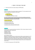 NUR 2212  NUR2212  STUDY GUIDE  FINAL EXAM- Miami Dade College Miami