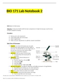 BIO 171- MicrobiologyLab_2_Notebook__2_questions and answers latest 2023  2024 (verified answers)