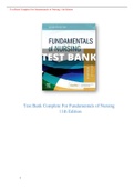 Fundamentals of Nursing 11th Edition by Potter Test Bank