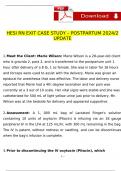 HESI RN EXIT CASE STUDY – POSTPARTUM 2024/2 UPDATE