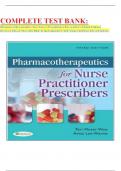 COMPLETE TEST BANK: Pharmacotherapeutics For Nurse Practitioner Prescribers Third Edition By Teri Moser Woo Rn Phd Arnp Cpnp-Pc Cnl Faanp (Author) latest Update. 