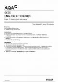 AQA GCSE English Literature Paper 2 QUESTION PAPER(8702/2R: Modern texts and poetry)2024