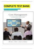 COMPLETE TEST BANK:  Cost Management: A Strategic Emphasis 6th Edition by Edward Blocher (Author) latest Update.