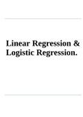 Linear Regression and Logistic Regression