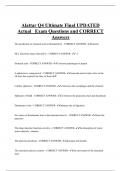 Alattar Q4 Ultimate Final UPDATED  Actual Exam Questions and CORRECT  Answers